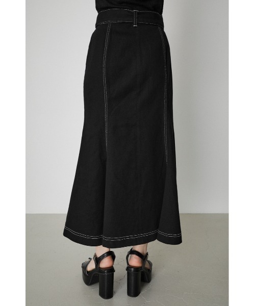 AZUL by moussy(アズールバイマウジー)の「TWILL STITCH MERMAID SK/ツイルステッチマーメイドスカート(スカート・レディース・ブラック/アイボリー/ライトブラウン・SMALL/MEDIUM)」の21枚目の写真