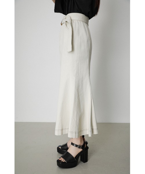 AZUL by moussy(アズールバイマウジー)の「TWILL STITCH MERMAID SK/ツイルステッチマーメイドスカート(スカート・レディース・ブラック/アイボリー/ライトブラウン・SMALL/MEDIUM)」の10枚目の写真