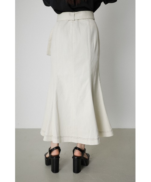 AZUL by moussy(アズールバイマウジー)の「TWILL STITCH MERMAID SK/ツイルステッチマーメイドスカート(スカート・レディース・ブラック/アイボリー/ライトブラウン・SMALL/MEDIUM)」の11枚目の写真