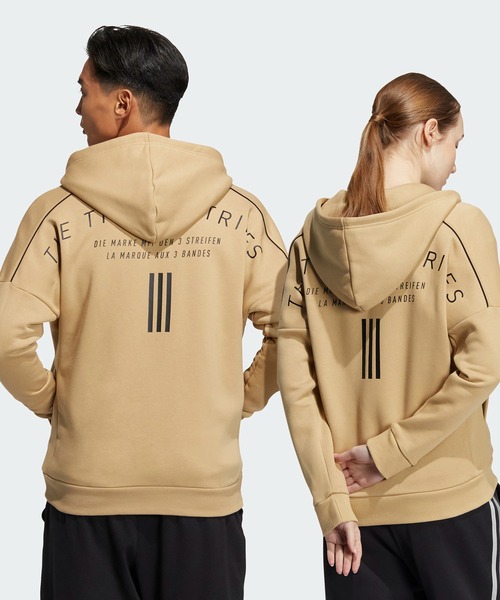 adidas（アディダス）の「ワーディング フルジップパーカー（ジェンダーニュートラル） / アディダス（メンズ/レディース）（パーカー・メンズ・ベージュ/グレー/ブラック・X-SMALL/SMALL/3XL/LARGE/MEDIUM/XX-LARGE/X-LARGE）」の8枚目の写真