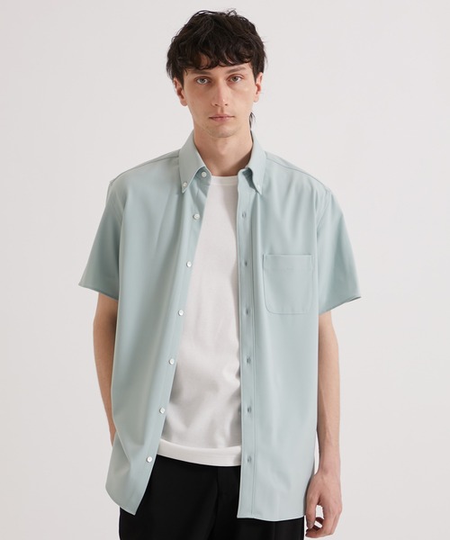 UNITED TOKYO（ユナイテッドトウキョウ）の「Dryスリムレギュラーカラー半袖シャツ（シャツ/ブラウス・メンズ・ホワイト/ブラック/ミント・1/2/3）」の3枚目の写真