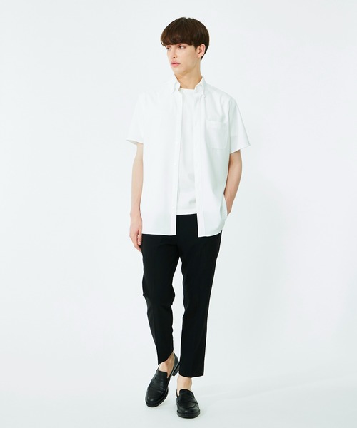 UNITED TOKYO（ユナイテッドトウキョウ）の「Dryスリムレギュラーカラー半袖シャツ（シャツ/ブラウス・メンズ・ホワイト/ブラック/ミント・1/2/3）」の9枚目の写真