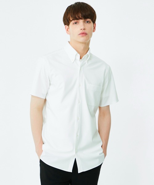 UNITED TOKYO（ユナイテッドトウキョウ）の「Dryスリムレギュラーカラー半袖シャツ（シャツ/ブラウス・メンズ・ホワイト/ブラック/ミント・1/2/3）」の4枚目の写真