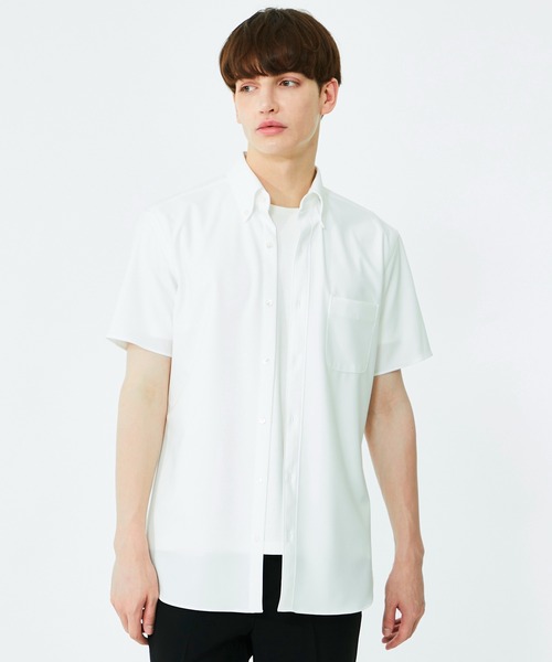 UNITED TOKYO（ユナイテッドトウキョウ）の「Dryスリムレギュラーカラー半袖シャツ（シャツ/ブラウス・メンズ・ホワイト/ブラック/ミント・1/2/3）」の5枚目の写真