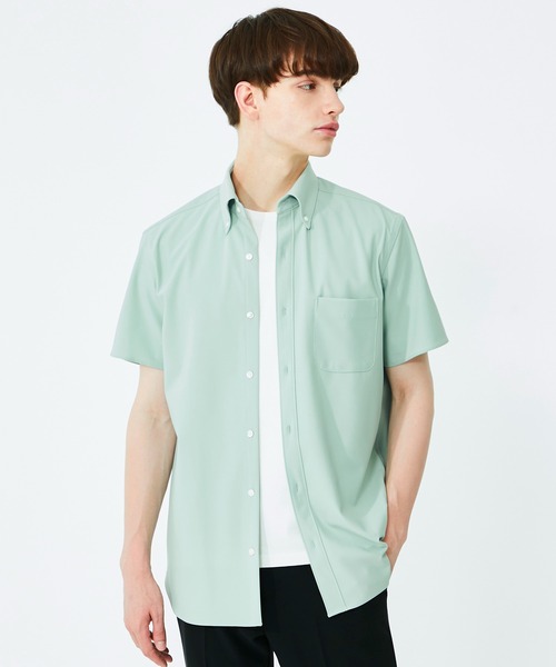 UNITED TOKYO（ユナイテッドトウキョウ）の「Dryスリムレギュラーカラー半袖シャツ（シャツ/ブラウス・メンズ・ホワイト/ブラック/ミント・1/2/3）」の16枚目の写真