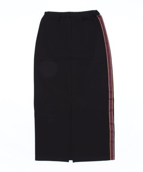 ROSE BUD（ローズバッド）の「サイドラインテープスカート（スカート・レディース・ブラック/ボルドー/グリーン・FREE）」の4枚目の写真