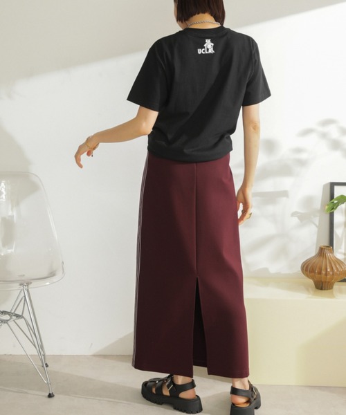 ROSE BUD（ローズバッド）の「サイドラインテープスカート（スカート・レディース・ブラック/ボルドー/グリーン・FREE）」の12枚目の写真