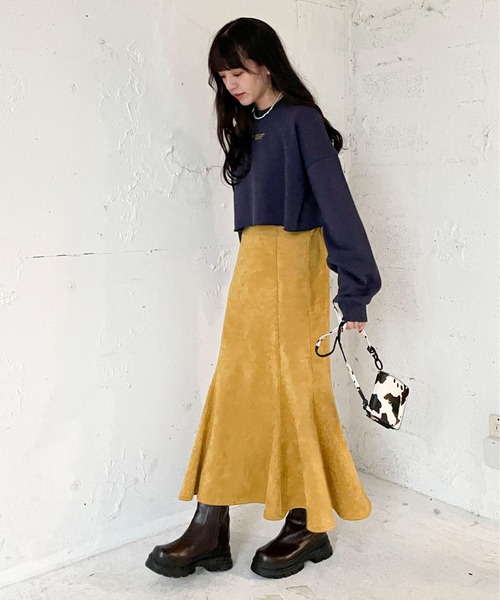 EPIMI E'PIMMY（エピミエピミー）の「チビロゴショートスウェット（スウェット・レディース・ネイビー/レッド/オフホワイト/ピンク/アイボリー/オートミール/杢グレー/ダークブルー・MEDIUM）」の22枚目の写真