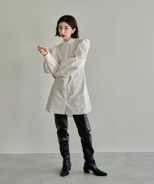 eL（エル）の「【eL】Assort Long Shirt/156719（シャツ/ブラウス・レディース・ブラック/オフホワイト/ブルー系その他・FREE）」の18枚目の写真