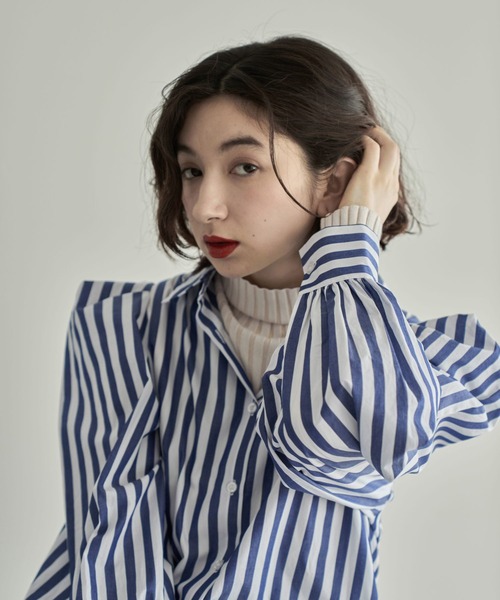 eL（エル）の「【eL】Assort Long Shirt/156719（シャツ/ブラウス・レディース・ブラック/オフホワイト/ブルー系その他・FREE）」の13枚目の写真