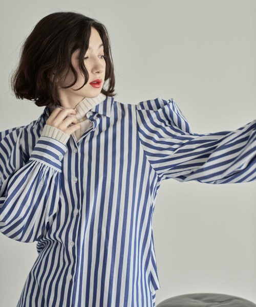 eL（エル）の「【eL】Assort Long Shirt/156719（シャツ/ブラウス・レディース・ブラック/オフホワイト/ブルー系その他・FREE）」の19枚目の写真