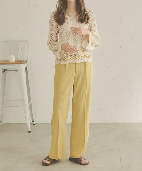 Ambre Neige(アンブルネージュ)の「チェックセンタープレスパンツ/【WEB/EC限定商品】(その他パンツ・レディース・ダークブラウン/ライトブラウン/ライトグリーン・SMALL/MEDIUM)」の10枚目の写真