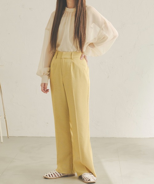 Ambre Neige(アンブルネージュ)の「チェックセンタープレスパンツ/【WEB/EC限定商品】(その他パンツ・レディース・ダークブラウン/ライトブラウン/ライトグリーン・SMALL/MEDIUM)」の18枚目の写真