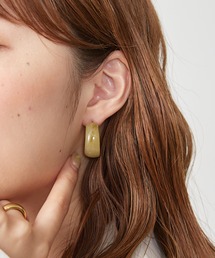 マーブルフープピアス