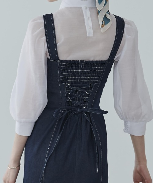AND COUTURE（アンドクチュール）の「裾フリンジバックレース