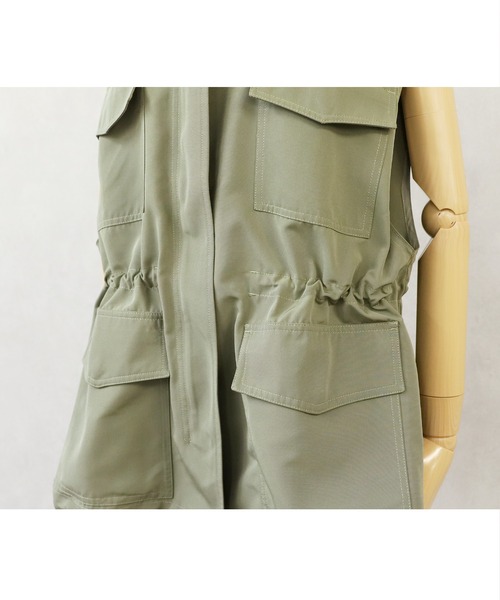 reca（レカ）の「スタンドカラーポケット付きベスト（ベスト・レディース・ブラック/カーキ・M）」の22枚目の写真