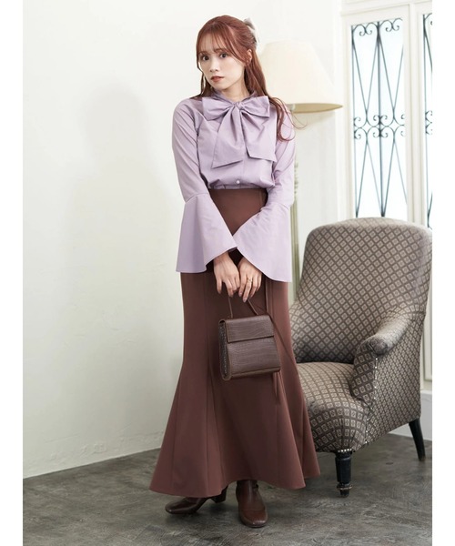 earth music&ecology（アースミュージックアンドエコロジー）の「マルチWAYボウタイブラウス（シャツ/ブラウス・レディース・ホワイト/ブラック/ピンク・FREE）」の6枚目の写真