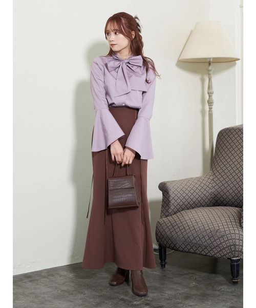 earth music&ecology（アースミュージックアンドエコロジー）の「マルチWAYボウタイブラウス（シャツ/ブラウス・レディース・ホワイト/ブラック/ピンク・FREE）」の7枚目の写真