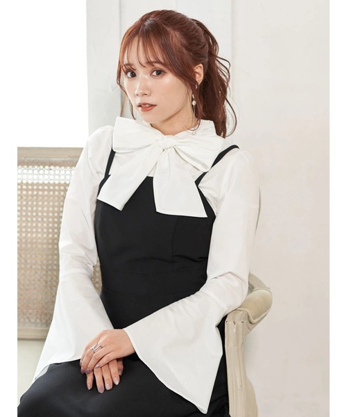 earth music&ecology（アースミュージックアンドエコロジー）の「マルチWAYボウタイブラウス（シャツ/ブラウス・レディース・ホワイト/ブラック/ピンク・FREE）」の20枚目の写真