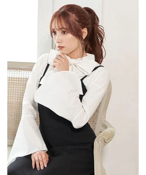 earth music&ecology（アースミュージックアンドエコロジー）の「マルチWAYボウタイブラウス（シャツ/ブラウス・レディース・ホワイト/ブラック/ピンク・FREE）」の21枚目の写真