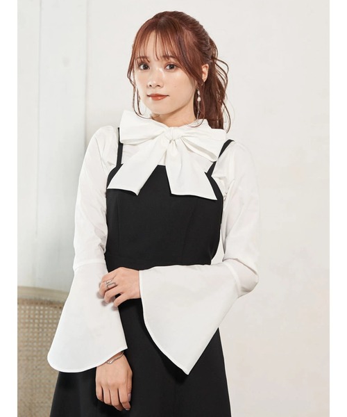 earth music&ecology（アースミュージックアンドエコロジー）の「マルチWAYボウタイブラウス（シャツ/ブラウス・レディース・ホワイト/ブラック/ピンク・FREE）」の22枚目の写真