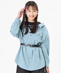 ベルト付きドッキングシャツ