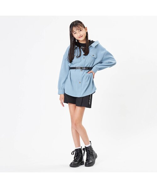 algy（アルジー）の「ベルト付きドッキングシャツ（シャツ/ブラウス・キッズ・グレー/サックスブルー/アイボリー・SMALL/MEDIUM/X-SMALL/XX-SMALL/XXX-SMALL）」の20枚目の写真