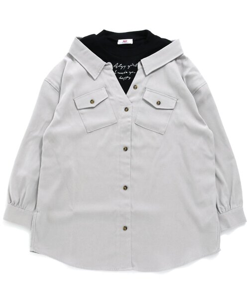 algy（アルジー）の「ベルト付きドッキングシャツ（シャツ/ブラウス・キッズ・グレー/サックスブルー/アイボリー・SMALL/MEDIUM/X-SMALL/XX-SMALL/XXX-SMALL）」の21枚目の写真