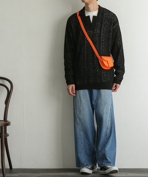 SENSE OF PLACE by URBAN RESEARCH（センスオブプレイスバイアーバンリサーチ）の「『ユニセックス』フェイクレザーフラップミニショルダー（ショルダーバッグ・メンズ・ブルー/オレンジ/ブラック/グリーン・ONE）」の13枚目の写真