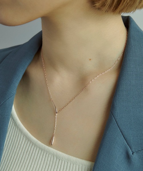 GOLDY（ゴールディ）の「"Y"シェイプ スレンダー ドロップ チェーン ネックレス（ネックレス・レディース・その他1/ゴールド/シルバー・FREE）」の3枚目の写真