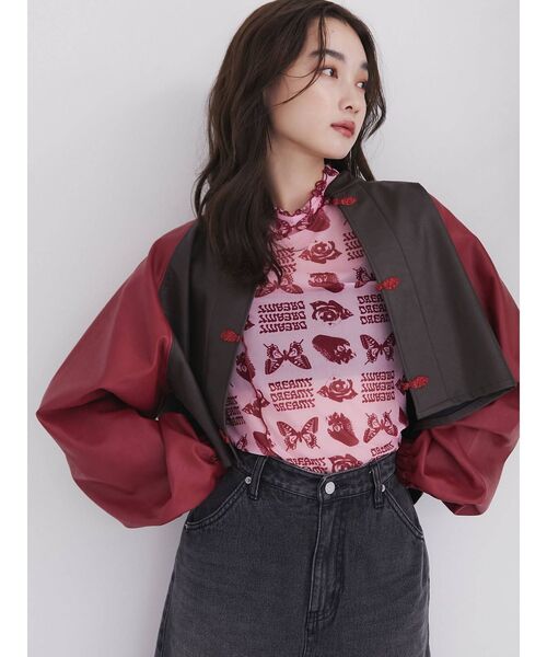 jouetie（ジュエティ）の「クロップドチャイナブルゾン（ブルゾン・レディース・ブラウン/グレー/カーキ・MEDIUM）」の19枚目の写真