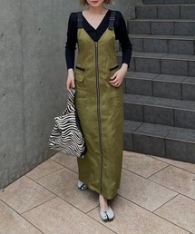 ECRIRE | 【creamコラボ】フロントジップジャンスカ(ジャンパースカート)