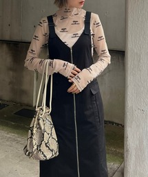 ECRIRE | 【creamコラボ】フロントジップジャンスカ(ジャンパースカート)