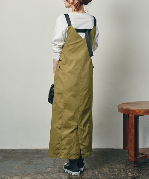 ECRIRE（エクリール）の「【creamコラボ】フロントジップジャンスカ（ジャンパースカート・レディース・ブラック/ブラウン/カーキ・M/L）」の19枚目の写真