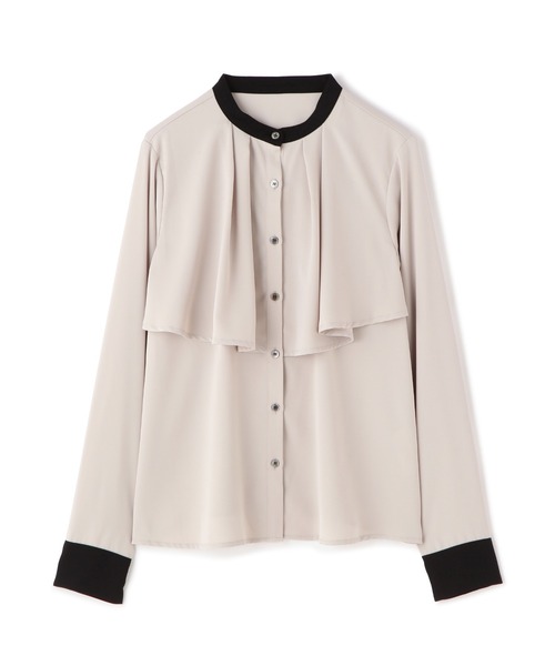 N.（N. Natural Beauty Basic）（エヌエヌナチュラルビューティーベーシック）の「◆バイカラーケープトロミブラウス（シャツ/ブラウス・レディース・オフホワイト/ライトグリーン/ナチュラル・MEDIUM）」の17枚目の写真