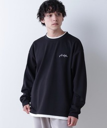 WEGO/フェイクレイヤード刺繍BIGロンT