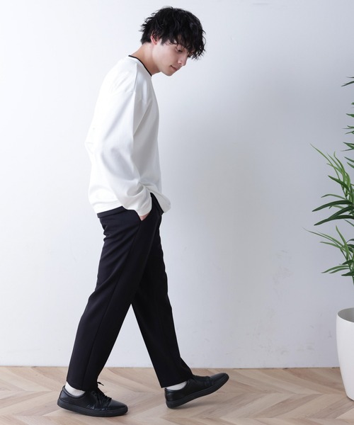 WEGO(ウィゴー)の「WEGO/フェイクレイヤード刺繍BIGロンT(Tシャツ/カットソー・メンズ・ホワイト/ブラック/ベージュ・MEDIUM/LARGE)」の8枚目の写真