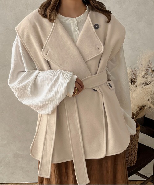 セール】【apres jour clair】ウールライクベスト【ZOZOTOWN限定