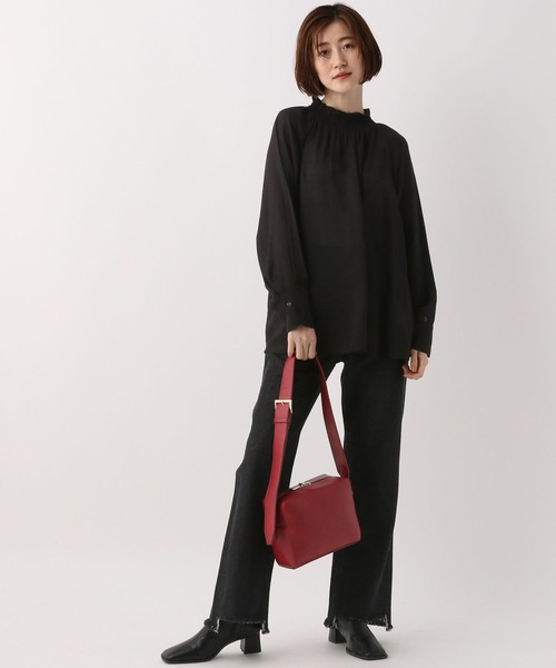 ARCH THE/長袖ブラウス/36/シルク/BLK ARCH THE/アーチ ザ】 OVERSIZED WOOL SILK シャツ（シャツ