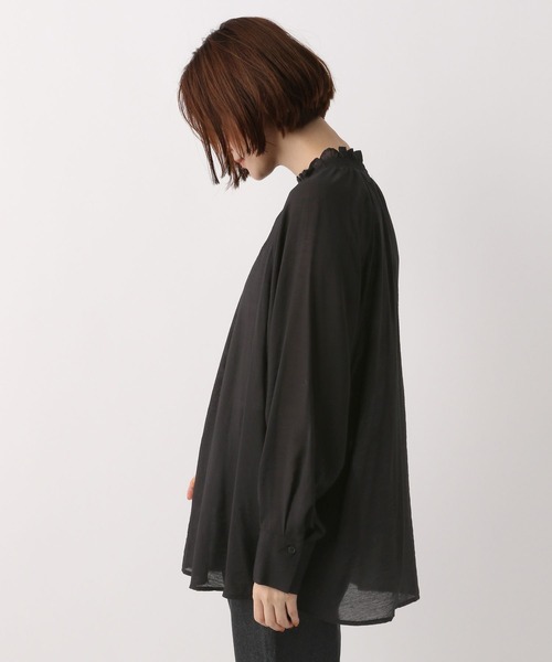 ARCH THE/長袖ブラウス/36/シルク/BLK ARCH THE/アーチ ザ】 OVERSIZED WOOL SILK シャツ（シャツ