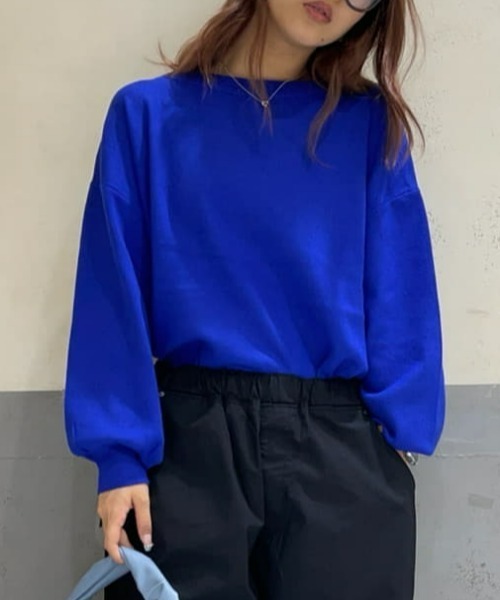 HONEYSUCKLE ROSE（ハニーサックルローズ）の「【HONEYSUCKLE ROSE】ボートネックニット（ニット/セーター・レディース・オフホワイト/オレンジ/グリーン/ブルー/ブラック・M/L）」の5枚目の写真