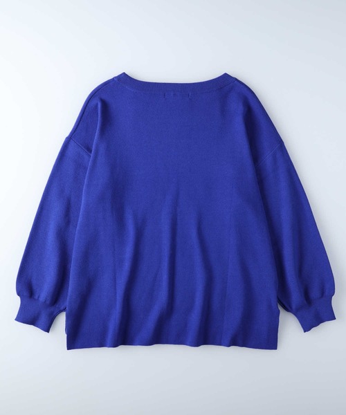 HONEYSUCKLE ROSE（ハニーサックルローズ）の「【HONEYSUCKLE ROSE】ボートネックニット（ニット/セーター・レディース・オフホワイト/オレンジ/グリーン/ブルー/ブラック・M/L）」の15枚目の写真