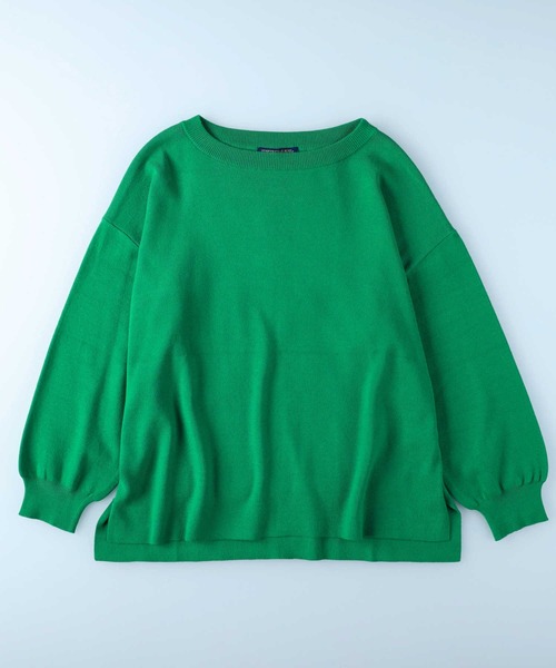 HONEYSUCKLE ROSE（ハニーサックルローズ）の「【HONEYSUCKLE ROSE】ボートネックニット（ニット/セーター・レディース・オフホワイト/オレンジ/グリーン/ブルー/ブラック・M/L）」の16枚目の写真