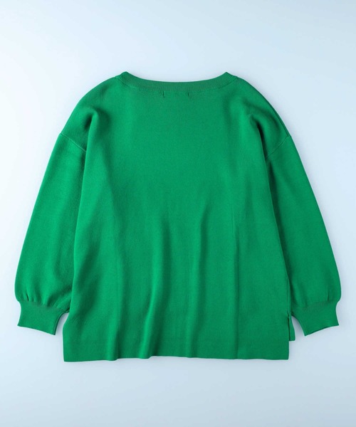 HONEYSUCKLE ROSE（ハニーサックルローズ）の「【HONEYSUCKLE ROSE】ボートネックニット（ニット/セーター・レディース・オフホワイト/オレンジ/グリーン/ブルー/ブラック・M/L）」の17枚目の写真