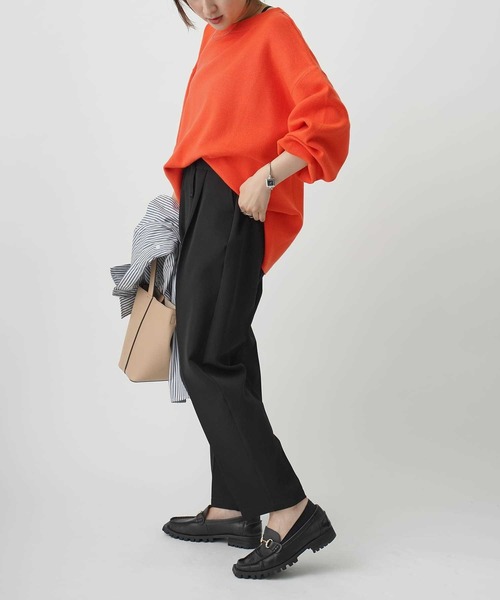 HONEYSUCKLE ROSE（ハニーサックルローズ）の「【HONEYSUCKLE ROSE】ボートネックニット（ニット/セーター・レディース・オフホワイト/オレンジ/グリーン/ブルー/ブラック・M/L）」の18枚目の写真