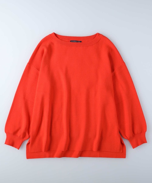 HONEYSUCKLE ROSE（ハニーサックルローズ）の「【HONEYSUCKLE ROSE】ボートネックニット（ニット/セーター・レディース・オフホワイト/オレンジ/グリーン/ブルー/ブラック・M/L）」の20枚目の写真