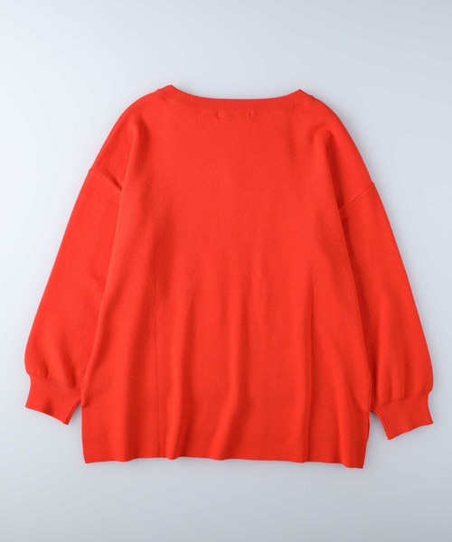 HONEYSUCKLE ROSE（ハニーサックルローズ）の「【HONEYSUCKLE ROSE】ボートネックニット（ニット/セーター・レディース・オフホワイト/オレンジ/グリーン/ブルー/ブラック・M/L）」の21枚目の写真