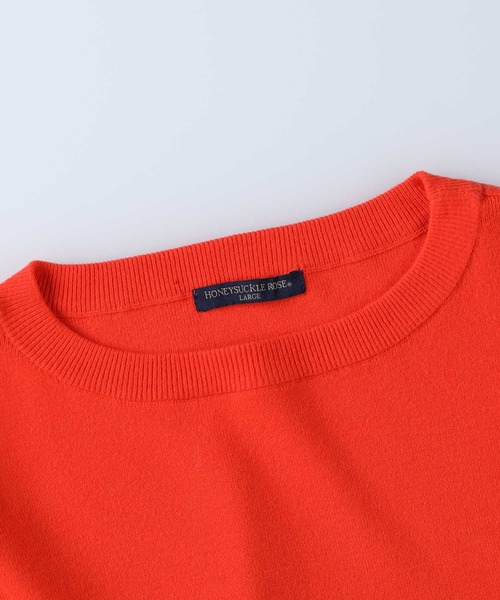 HONEYSUCKLE ROSE（ハニーサックルローズ）の「【HONEYSUCKLE ROSE】ボートネックニット（ニット/セーター・レディース・オフホワイト/オレンジ/グリーン/ブルー/ブラック・M/L）」の22枚目の写真