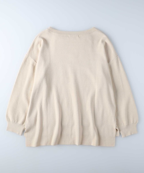 HONEYSUCKLE ROSE（ハニーサックルローズ）の「【HONEYSUCKLE ROSE】ボートネックニット（ニット/セーター・レディース・オフホワイト/オレンジ/グリーン/ブルー/ブラック・M/L）」の9枚目の写真