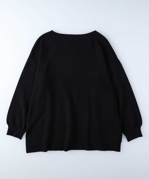 HONEYSUCKLE ROSE（ハニーサックルローズ）の「【HONEYSUCKLE ROSE】ボートネックニット（ニット/セーター・レディース・オフホワイト/オレンジ/グリーン/ブルー/ブラック・M/L）」の14枚目の写真